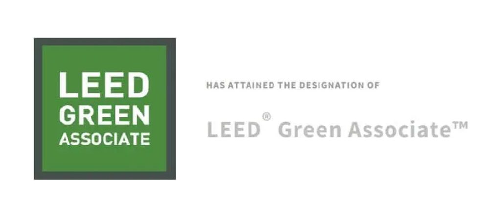 LEED Green Associate credential accredited by the U.S. Green Building Council