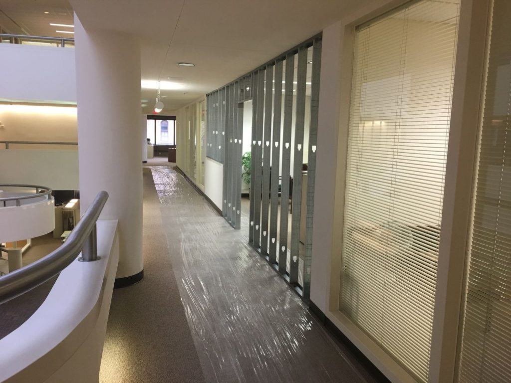 Hallway Inside BMO Harris Bank in Janesville, Wisconsin