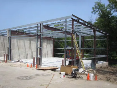 Construction at College of Lake County in Grayslake, Illinois