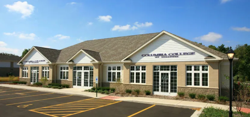 Exterior of Columbia College of Missouri in Crystal Lake, Illinois