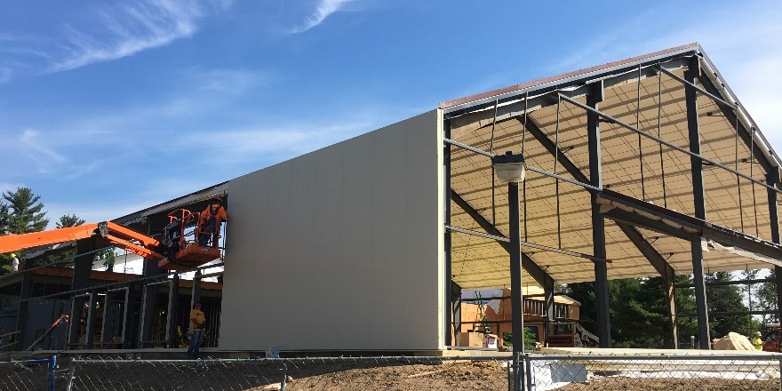 Construction of Dexter United Methodist Church in Dexter, Michigan
