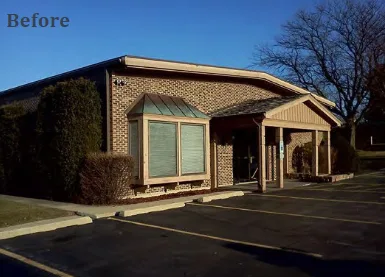 Before Construction at Dorr Township Offices in Woodstock, Illinois