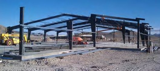 Construction at Flight Training Center at Creech Air Force Base, Nevada