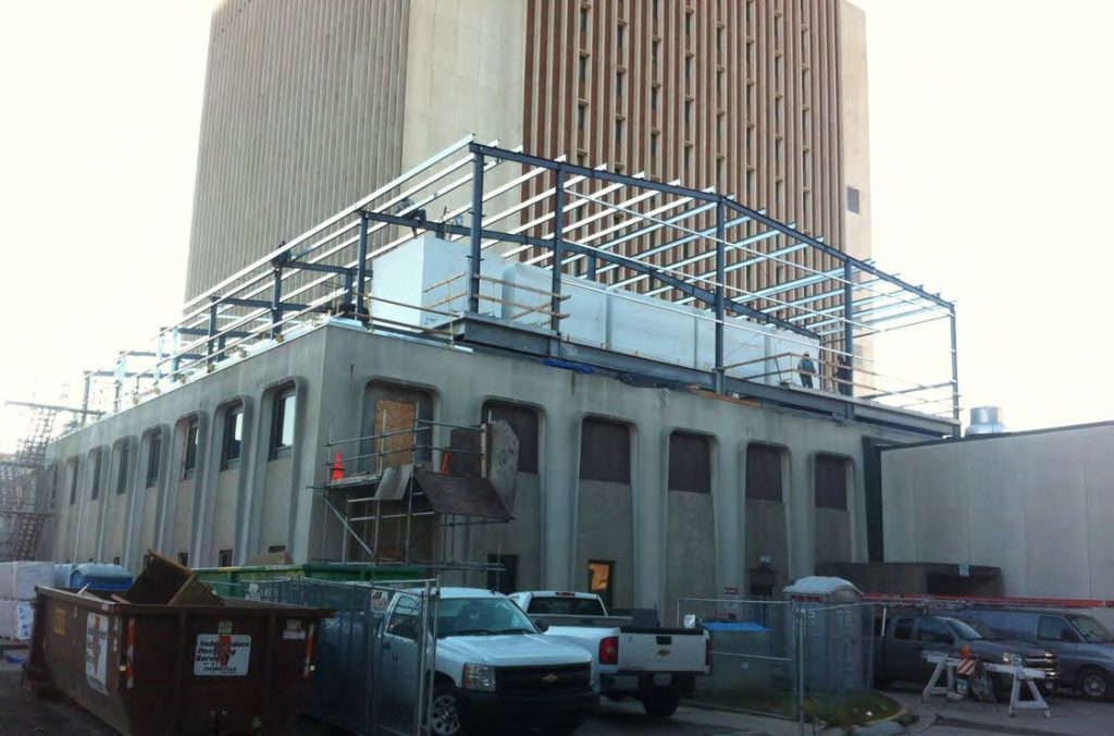 Exterior Construction of Hines VA Hospital – Building D in Hines, Illinois