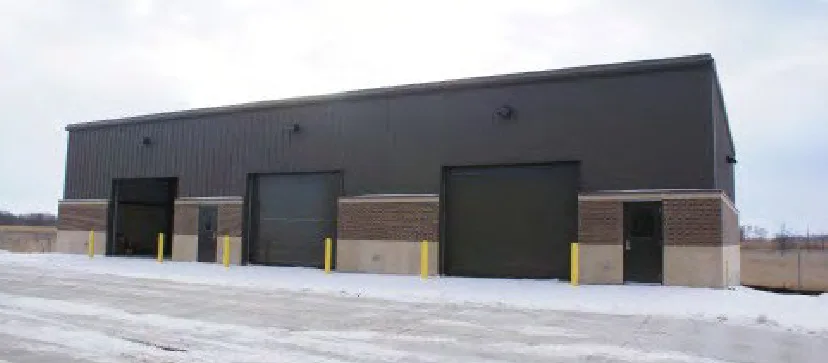 Exterior of a Building at Iowa City Wastewater Treatment Plant in Iowa City, Iowa