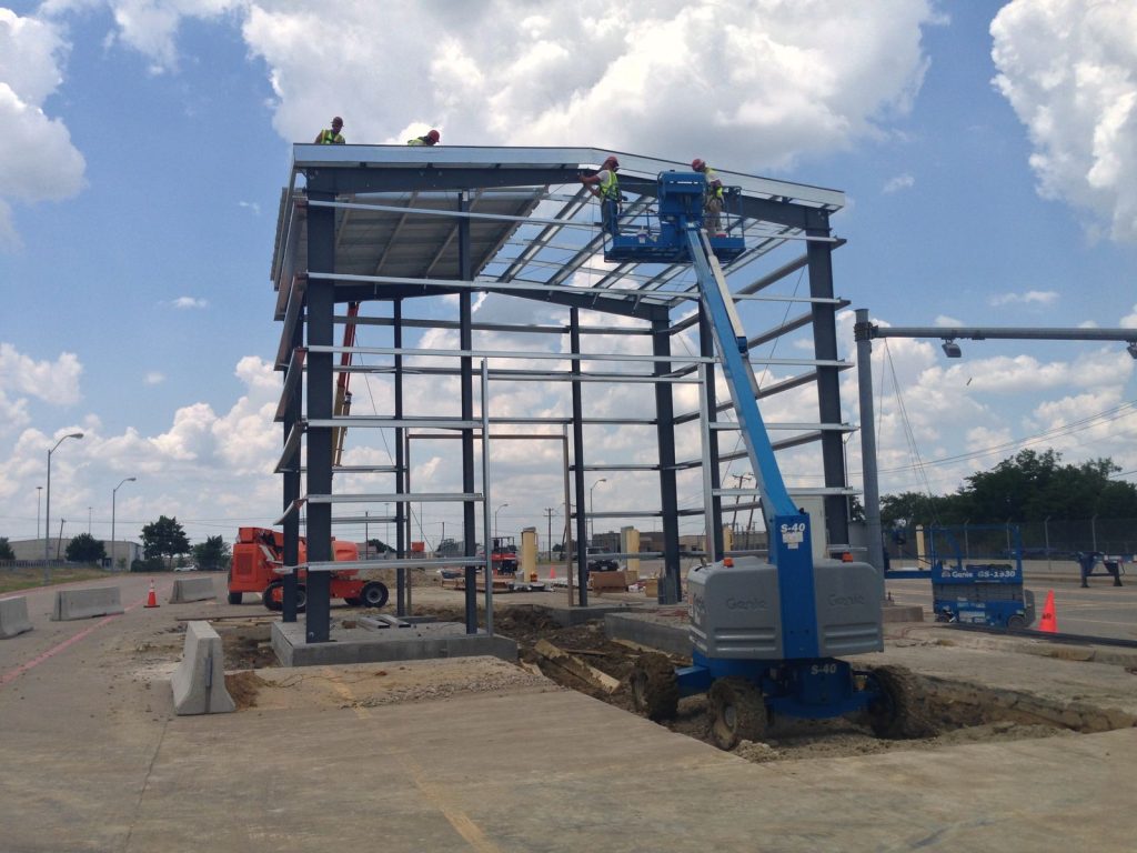 Construction of Kansas City Southern Railway Portal Building in Wylie, Texas