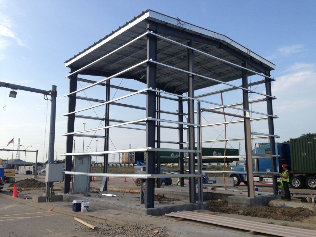 Construction of Kansas City Southern Railway Portal Building in Wylie, Texas