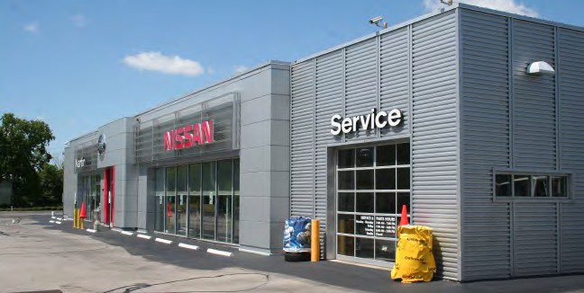 Exterior of Martin Nissan Remodel in Skokie, Illinois