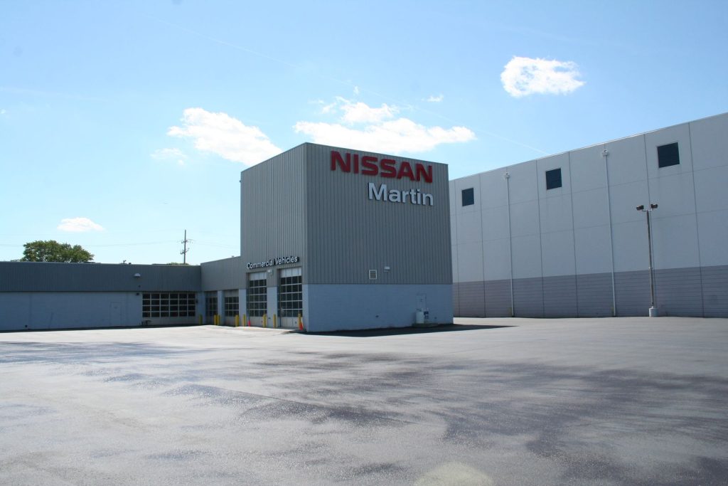 Exterior of Martin Nissan Service Addition in Skokie, Illinois