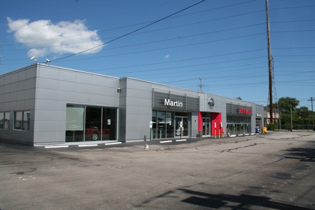 Exterior of Martin Nissan Remodel in Skokie, Illinois