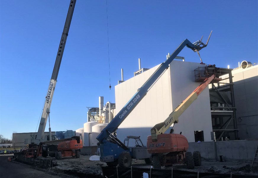 Construction at Medline Industries in Waukegan, Illinois