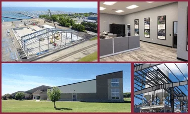 Direct Steel commercial construction project collage
