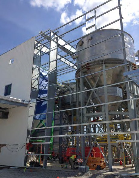 Construction at SWRP Phosphorus Recovery Plant in Stickney, Illinois