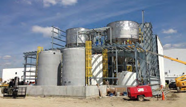 Construction at SWRP Phosphorus Recovery Plant in Stickney, Illinois
