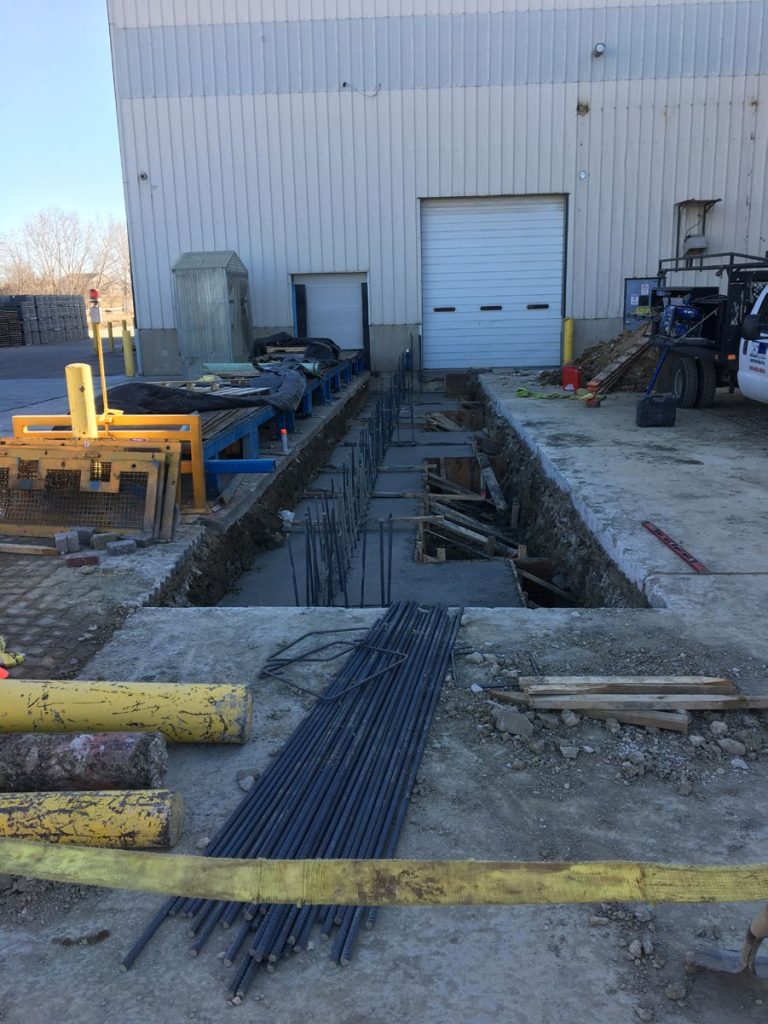 Construction of Unilock – Aurora Plant 4 Exit Enclosure in Aurora, Illinois