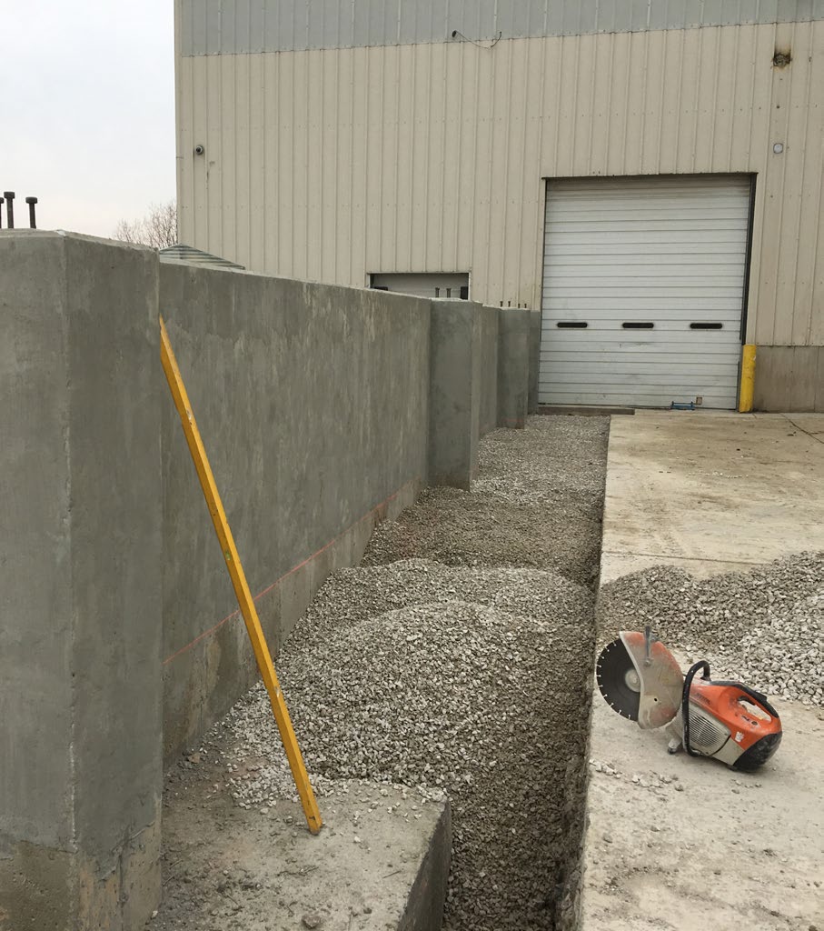 Construction of Unilock – Aurora Plant 4 Exit Enclosure in Aurora, Illinois