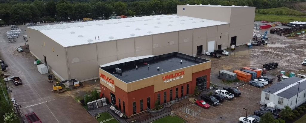 Birds Eye View of Unilock Manufacturing - Addition in Hamilton County, Ohio