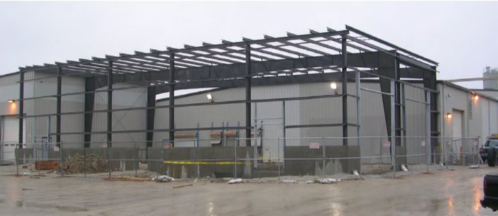 Construction at Unilock Manufacturing in Aurora, Illinois