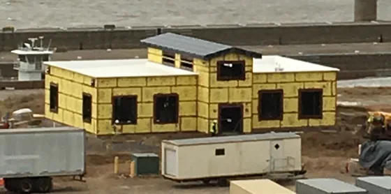 Construction at U.S. Army Corps Lockmaster & Maintenance Buildings in Olmsted, Illinois