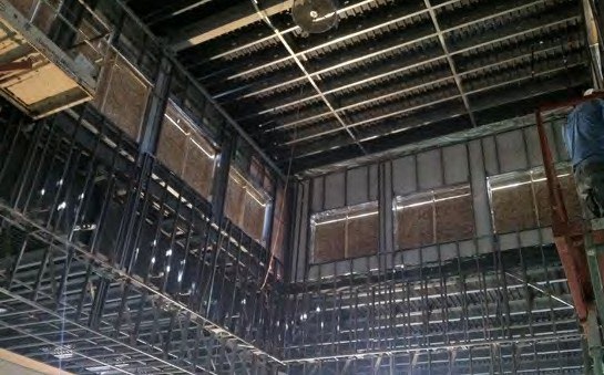 Construction of Von Maur in Iowa River Landing, Coralville, Iowa