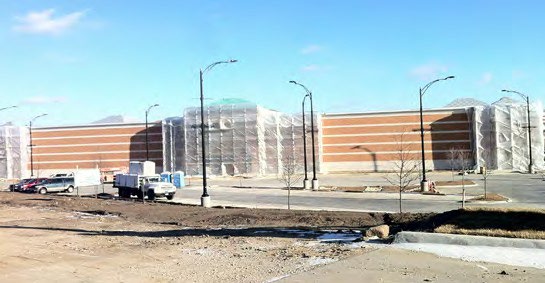 Construction of Von Maur in Iowa River Landing, Coralville, Iowa