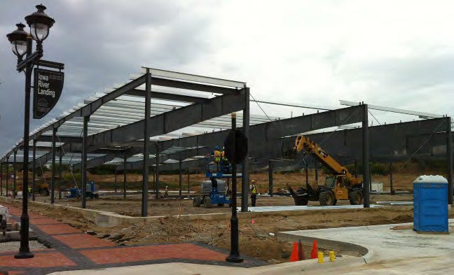 Construction of Von Maur in Iowa River Landing, Coralville, Iowa